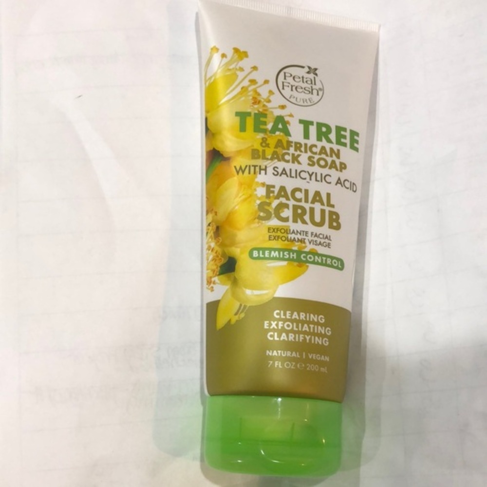 Tea Tree & African Black Soap with Salicylic Acid blemishes control facial scrub